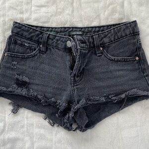 Wild Fable Charcoal Frayed Jean Shorts